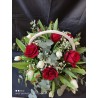 💐​🌹Cesta de rosas y tulipanes