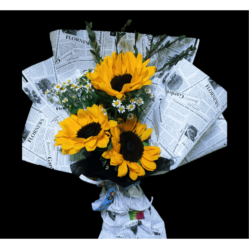 girasol, verano, envío a domicilio, flor de temporada, floristeria la aljorra