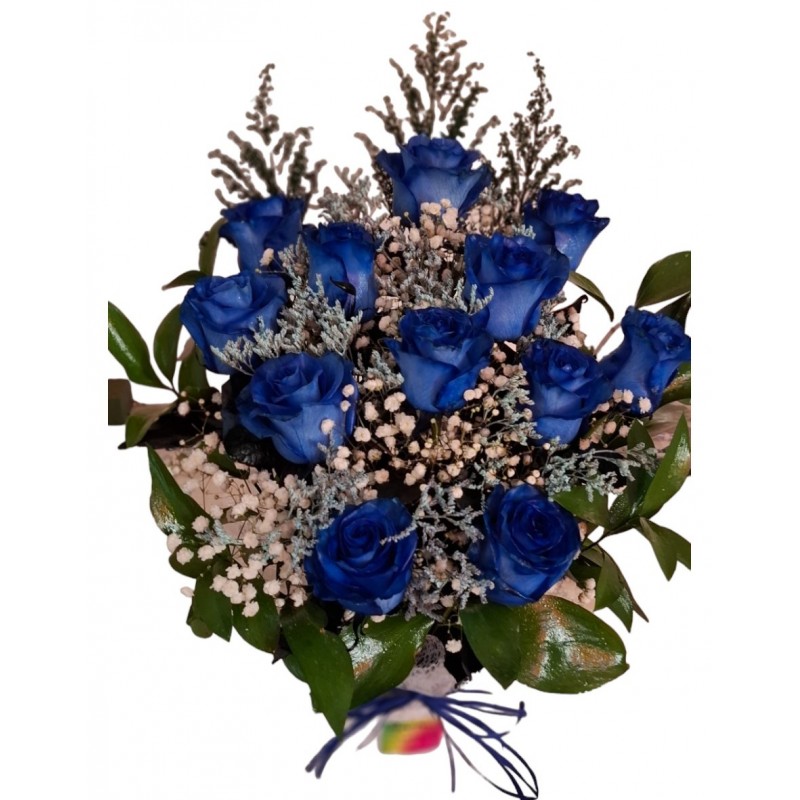 CENTRO rosas AZUL REGALO