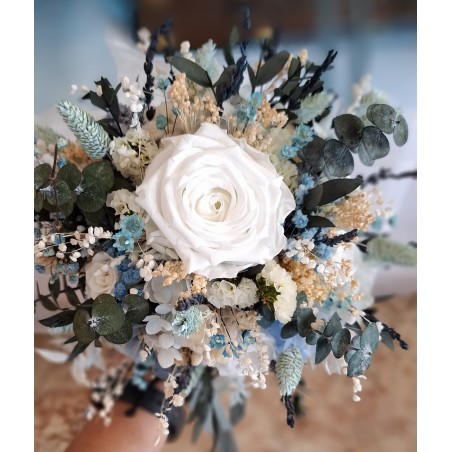 Ramo de novia de flores preservadas