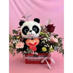 PANDA CORAZON ARCOIRIS