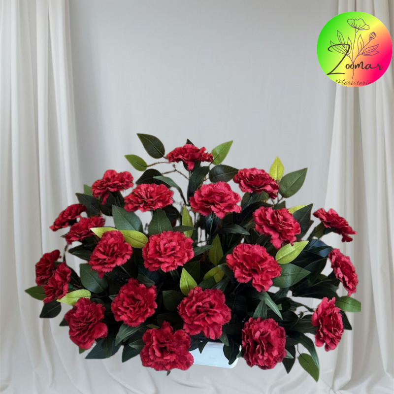 centro funebre de claveles rojos. Envíos a toda España