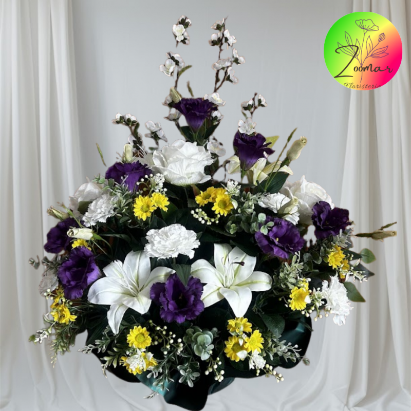 centro de flor artificial para cementerio