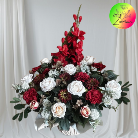 centro de flores artificiales para cementerio