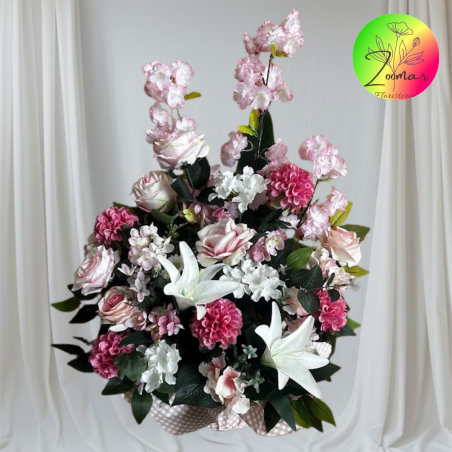 centro de flores artificiales